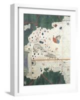 Islands of Central America, Nautical Chart, 16th Century-Juan de la Cosa-Framed Giclee Print