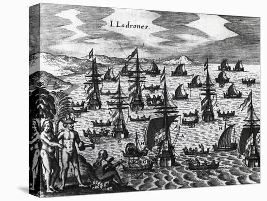 Islands of Thieves (Islas De Los Ladrones-Theodore de Bry-Stretched Canvas