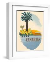 Islas Canarias (Canary Islands) - Palm Trees and Cactus-Pacifica Island Art-Framed Art Print