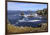 Isle of Fethaland, frothy sea, stacks, cliffs, Isle of Gruney, Scotland-Eleanor Scriven-Framed Photographic Print