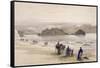 Isle of Graie, Gulf of Akabah, Arabia Petraea, 1839, Plate 108, Vol.III-David Roberts-Framed Stretched Canvas