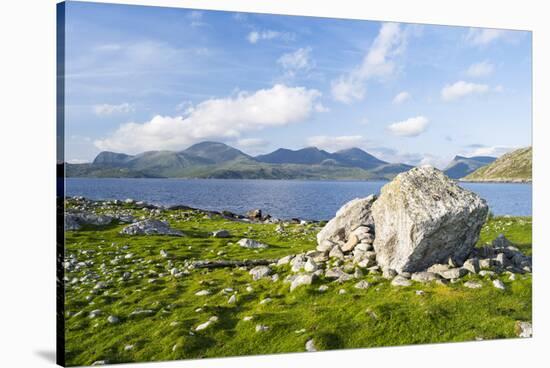 Isle of Harris, the Coast Near Luskentyre. Scotland in July-Martin Zwick-Stretched Canvas