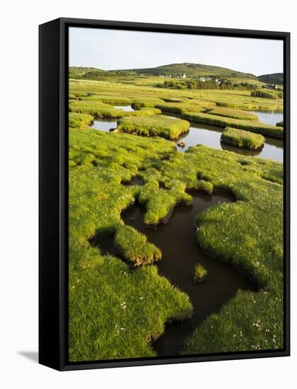 Isle of Harris, the Coastal Salt Marsh During Sunset. Scotland-Martin Zwick-Framed Stretched Canvas