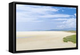 Isle of Harris, Tidal Flats at Scarista Beach at Low Tide. Scotland-Martin Zwick-Framed Stretched Canvas