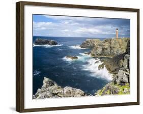 Isle of Lewis, Coast and Lighthouse at the Butt of Lewis. Scotland-Martin Zwick-Framed Photographic Print