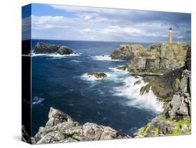 Isle of Lewis, Coast and Lighthouse at the Butt of Lewis. Scotland-Martin Zwick-Stretched Canvas