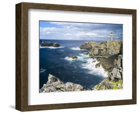 Isle of Lewis, Coast and Lighthouse at the Butt of Lewis. Scotland-Martin Zwick-Framed Photographic Print