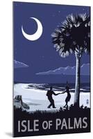 Isle of Palms, South Carolina - Dancers on Beach-Lantern Press-Mounted Art Print