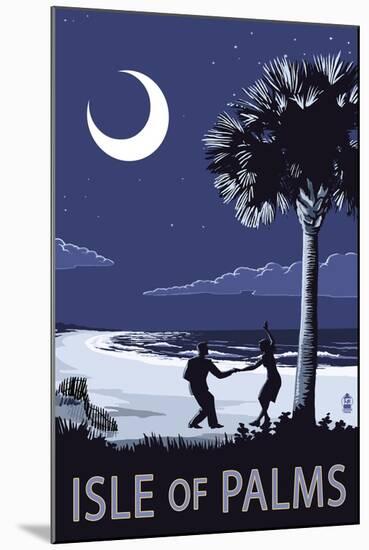 Isle of Palms, South Carolina - Dancers on Beach-Lantern Press-Mounted Art Print