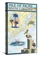 Isle of Palms, South Carolina - Nautical Chart-Lantern Press-Stretched Canvas