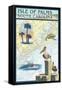 Isle of Palms, South Carolina - Nautical Chart-Lantern Press-Framed Stretched Canvas