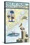 Isle of Palms, South Carolina - Nautical Chart-Lantern Press-Stretched Canvas