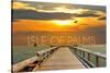 Isle of Palms, South Carolina - Pier at Sunset-Lantern Press-Stretched Canvas