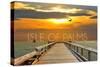 Isle of Palms, South Carolina - Pier at Sunset-Lantern Press-Stretched Canvas