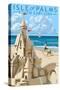 Isle of Palms, South Carolina - Sandcastle-Lantern Press-Stretched Canvas