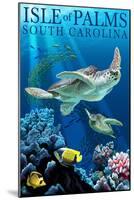 Isle of Palms, South Carolina - Sea Turtles-Lantern Press-Mounted Art Print