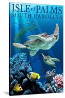 Isle of Palms, South Carolina - Sea Turtles-Lantern Press-Stretched Canvas