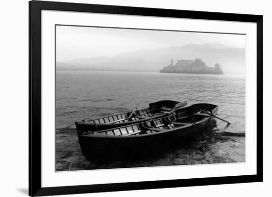 Isle of San Giulio in the Mist-null-Framed Premium Giclee Print