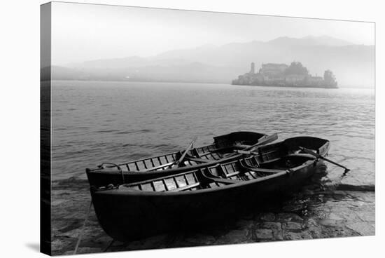 Isle of San Giulio in the Mist-null-Stretched Canvas