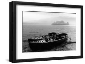 Isle of San Giulio in the Mist-null-Framed Art Print