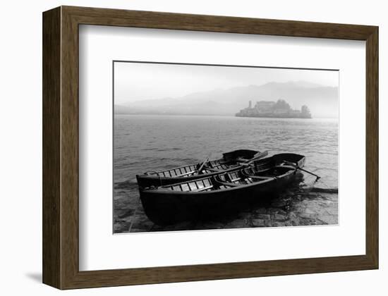 Isle of San Giulio in the Mist-null-Framed Art Print