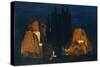 Isle of the Dead, second version, 1880-Arnold Bocklin-Stretched Canvas