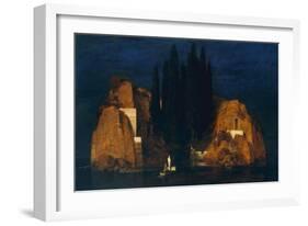 Isle of the Dead, second version, 1880-Arnold Bocklin-Framed Giclee Print