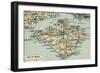 'Isle of Wight.', c20th Century-John Bartholomew-Framed Giclee Print