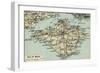 'Isle of Wight.', c20th Century-John Bartholomew-Framed Giclee Print