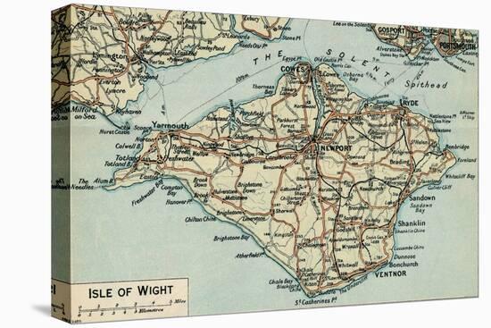 'Isle of Wight.', c20th Century-John Bartholomew-Stretched Canvas