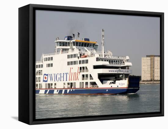 Isle of Wight Ferry at Portsmouth, Hampshire, England, United Kingdom-G Richardson-Framed Stretched Canvas