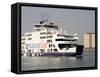 Isle of Wight Ferry at Portsmouth, Hampshire, England, United Kingdom-G Richardson-Framed Stretched Canvas