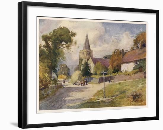 Isle of Wight: Shorwell-null-Framed Art Print