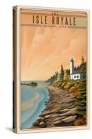 Isle Royale National Park, Michigan - Lithograph National Park Series - Lantern Press Artwork-Lantern Press-Stretched Canvas