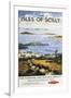 Isles of Scilly, England - Aerial Scene of Town and Dock Railway Poster-Lantern Press-Framed Art Print