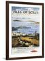 Isles of Scilly, England - Aerial Scene of Town and Dock Railway Poster-Lantern Press-Framed Art Print