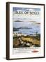 Isles of Scilly, England - Aerial Scene of Town and Dock Railway Poster-Lantern Press-Framed Art Print