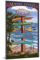 Islesboro, Maine - Sign Destinations - Version 3-Lantern Press-Mounted Art Print