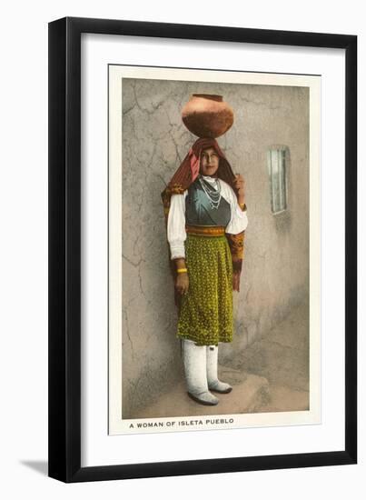 Isleta Pueblo Woman, New Mexico-null-Framed Art Print