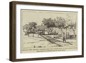 Ismailia, New Military Railroad from the Landing-Stage to the Railway-Station-Herbert Johnson-Framed Giclee Print