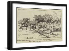 Ismailia, New Military Railroad from the Landing-Stage to the Railway-Station-Herbert Johnson-Framed Giclee Print