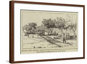 Ismailia, New Military Railroad from the Landing-Stage to the Railway-Station-Herbert Johnson-Framed Giclee Print