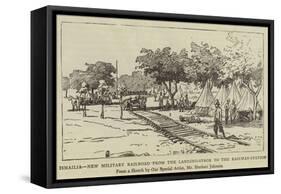 Ismailia, New Military Railroad from the Landing-Stage to the Railway-Station-Herbert Johnson-Framed Stretched Canvas