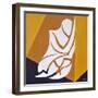 (isn't this where....) Study for Figure Against The Wall-Guilherme Pontes-Framed Giclee Print