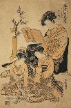 The Courtesan Hanaogi of the Ogiya and Her Attendant, C.1777-78-Isoda Koryusai-Giclee Print