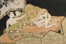 Two Lovers with Night Background-Isoda Koryusai-Giclee Print