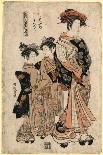 Two Lovers with Night Background-Isoda Koryusai-Giclee Print