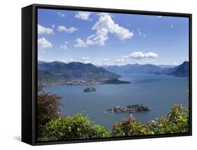 Isola Bella and Isola Madre, Stresa, Lake Maggiore, Piedmont, Italy, Europe-Angelo Cavalli-Framed Stretched Canvas