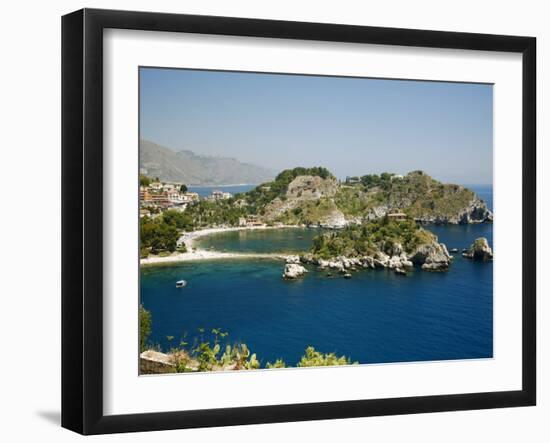 Isola Bella Island and Beach, Taormina, Sicliy, Italy, Mediterranean, Europe-Levy Yadid-Framed Photographic Print