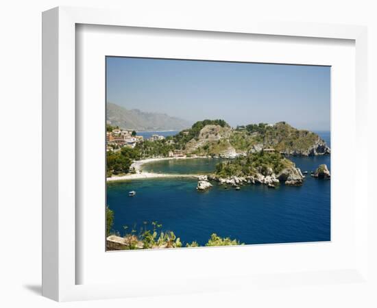 Isola Bella Island and Beach, Taormina, Sicliy, Italy, Mediterranean, Europe-Levy Yadid-Framed Photographic Print